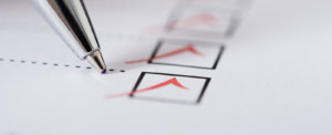 Checkliste markiert