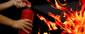 Einsatz von Feuerlöscher