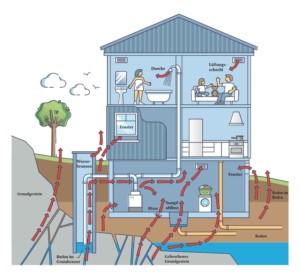 Wege von Radon ins Haus
