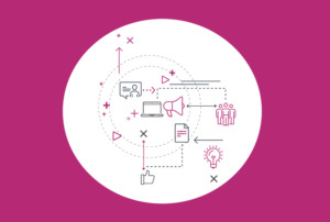 Grafik wie Teams digital kommunizieren können.